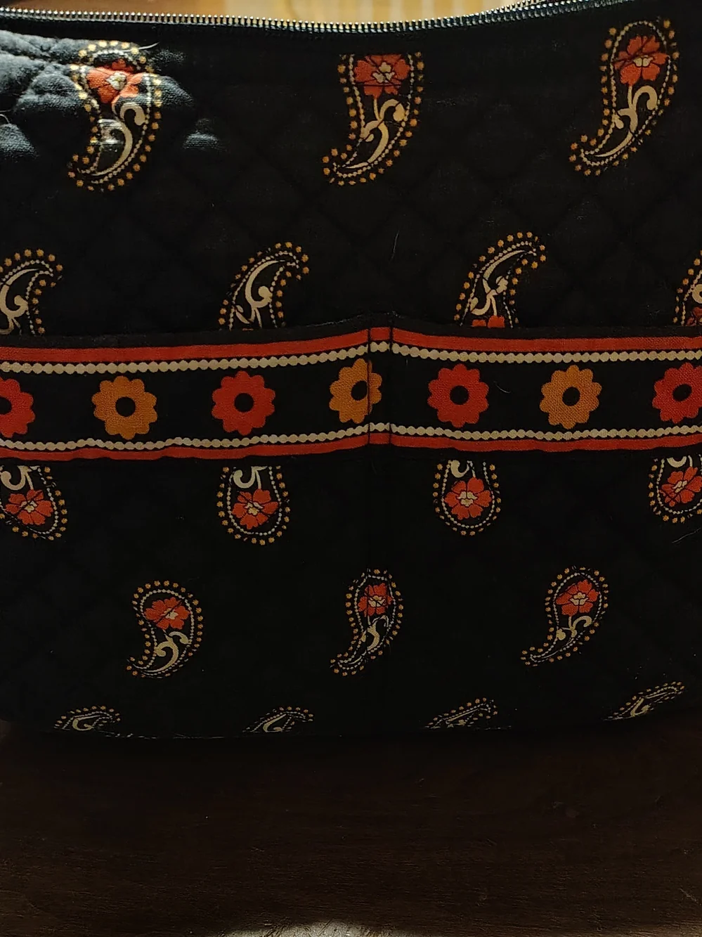 Quilted Paisley Crossbody Bag in Dark Teal